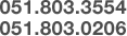 051.803.3554, 051.803.0206